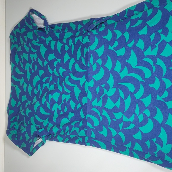 Boden Evangeline Jersey Wrap Dress Blue Pattern 2 - Picture 5 of 11